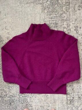 COS Wool Cropped Batwing Sleeve Purple Sweater Women's S